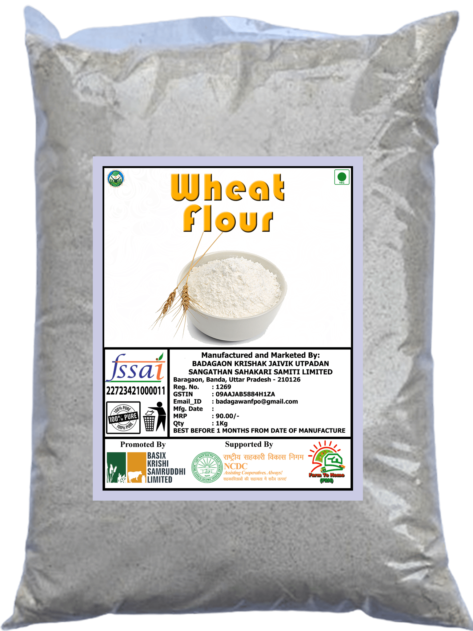 Wheat Flour, 5 Kg | [5 Packet of 1Kg]