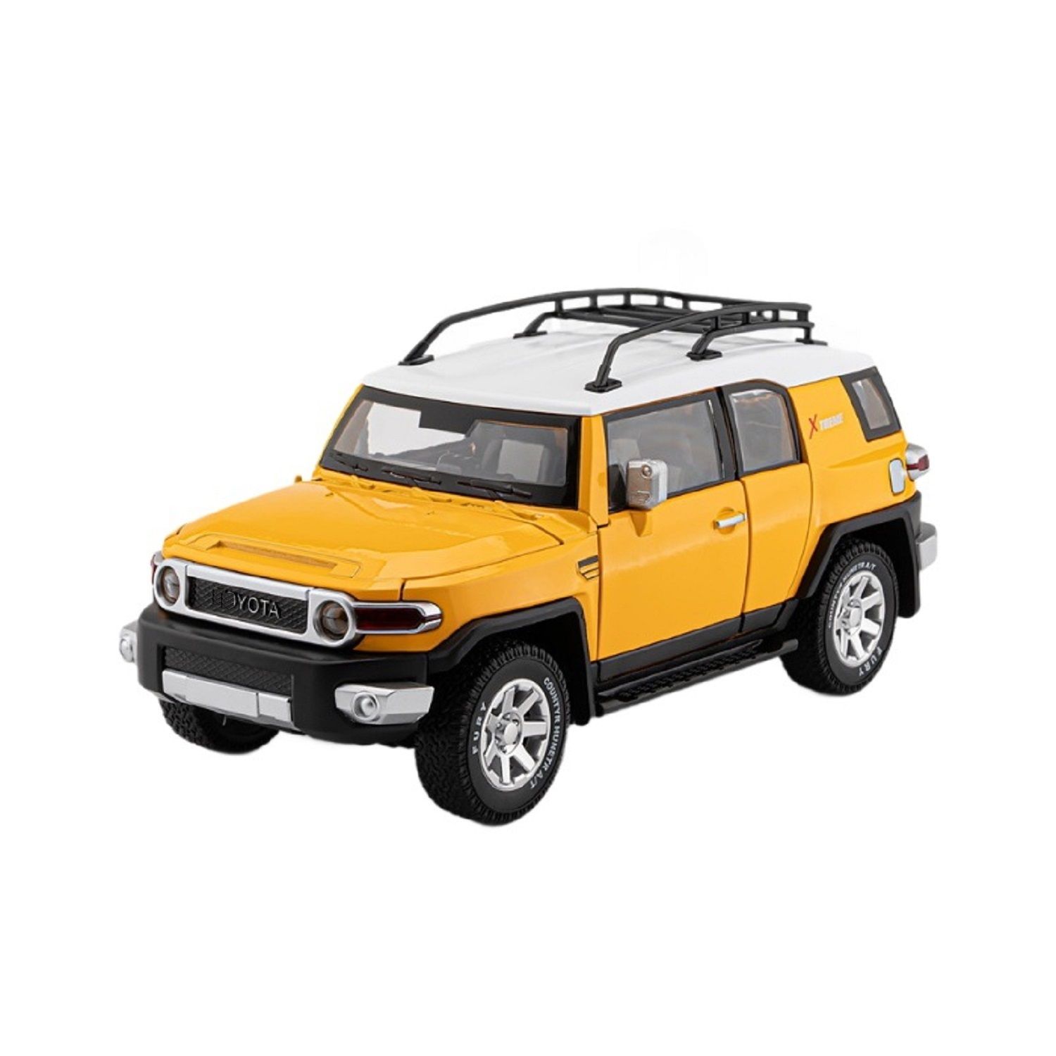 KTRS Enterprise 1:24 yota Lad Criser LC80 Set Alloy Metal Pull Back Die-cast Car Model Pull Back car Super Openable Doors Sound and Light Doors & Light Music Boys Toys Kids