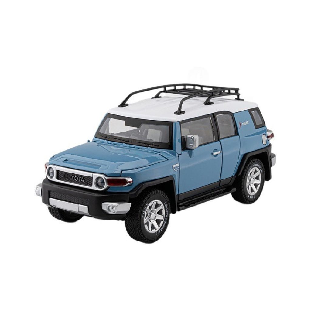 KTRS Enterprise 1:24 yota Lad Criser LC80 Set Alloy Metal Pull Back Die-cast Car Model Pull Back car Super Openable Doors Sound and Light Doors & Light Music Boys Toys Kids