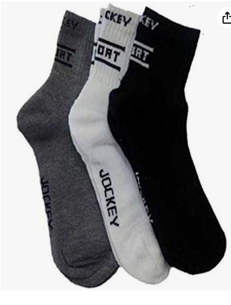 Super Shop Men's Boy's 100 % Cotton Crew Socks, 3-Pack