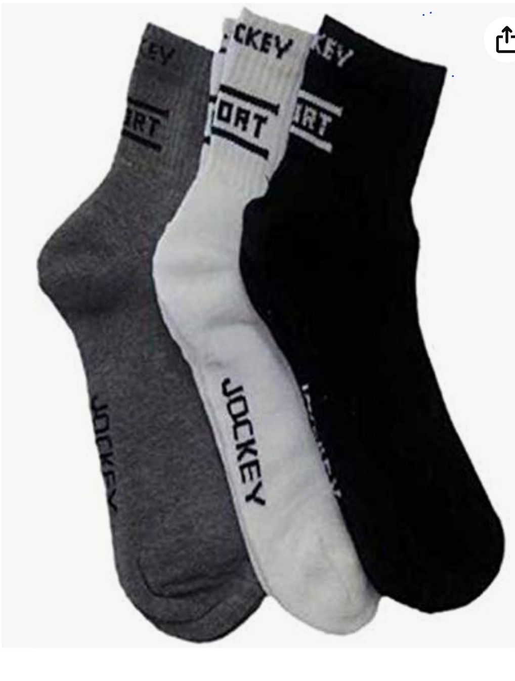 Super Shop Men's Boy's 100 % Cotton Crew Socks, 3-Pack