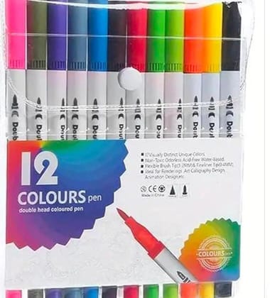 12-Colour dual Tip Art Marker