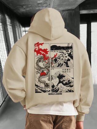 SCOTT FINCHER Men's beige cotton blend pullover hoodie featuring a desert landscape design with cacti and mountains : AA(RSHOD)CREAM_247 SCOTT FINCHER Men's beige cotton blend pullover hoodie featuring a desert landscape design with cacti and mountains : AA(RSHOD)CREAM_247