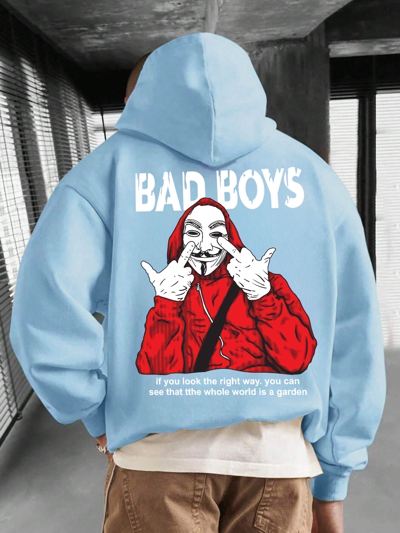 SCOTT FINCHER Men's Graphic Printed Fleece Hoodie : AA(RSHOD)SKYBLUE_117