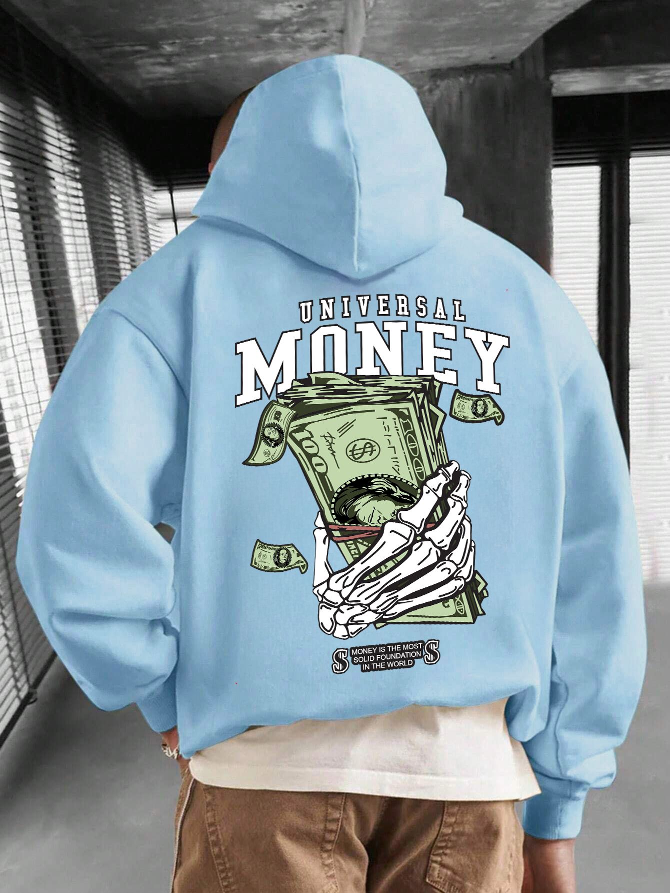 SCOTT FINCHER Men's Blue Hoodie with Graphic Design : AA(RSHOD)SKYBLUE_220