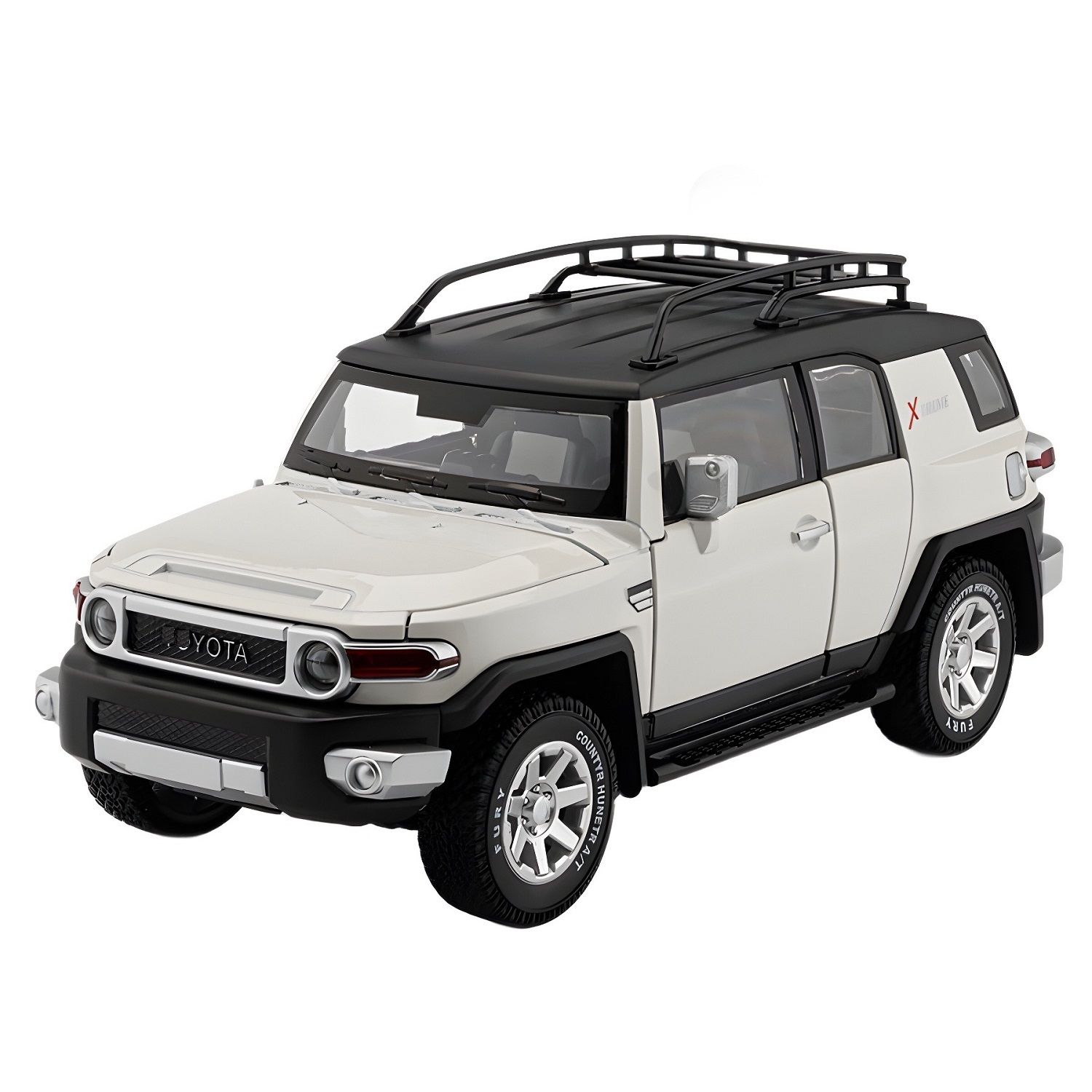 KTRS Enterprise 1:24 yota Lad Criser LC80 Set Alloy Metal Pull Back Die-cast Car Model Pull Back car Super Openable Doors Sound and Light Doors & Light Music Boys Toys Kids