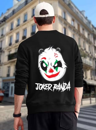 SCOTT FINCHER Men's Black Unisex Joker Panda Sweatshirt : AA(RSSWT)BLACK_16