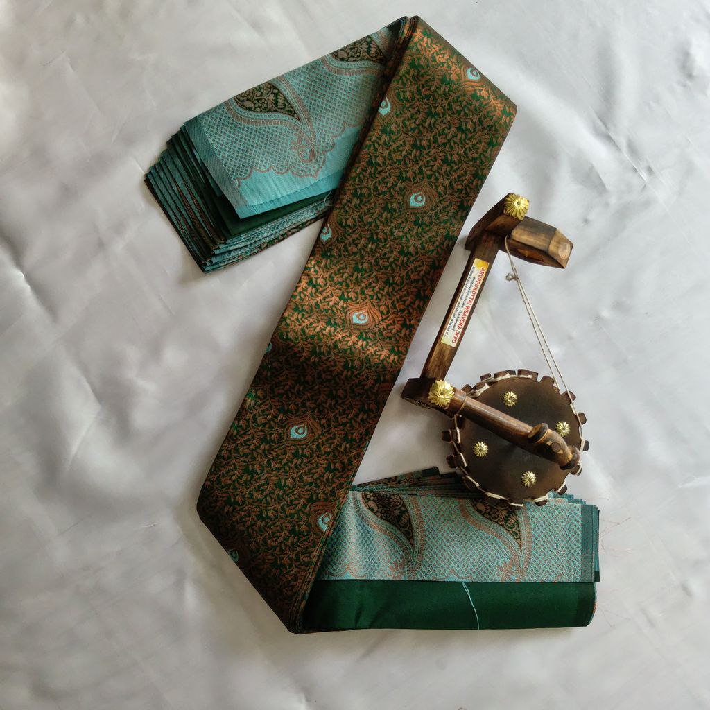 Kubera Silk Cottton Saree with Blouse - Green