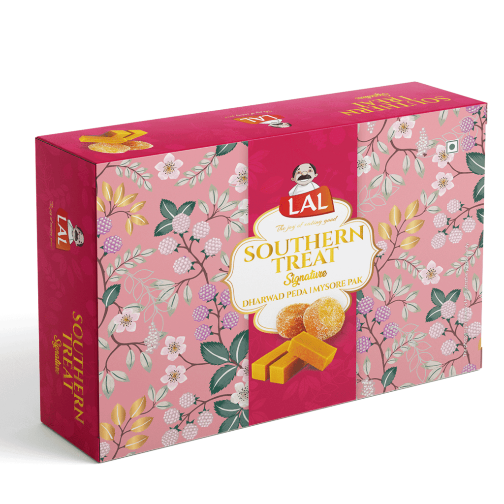 Lal Sweets Southern Treat 400g (Pack of 1) || Made with Pure Desi Ghee and Milk Solids || Indian Traditional Peda || Handcrafted Mithai