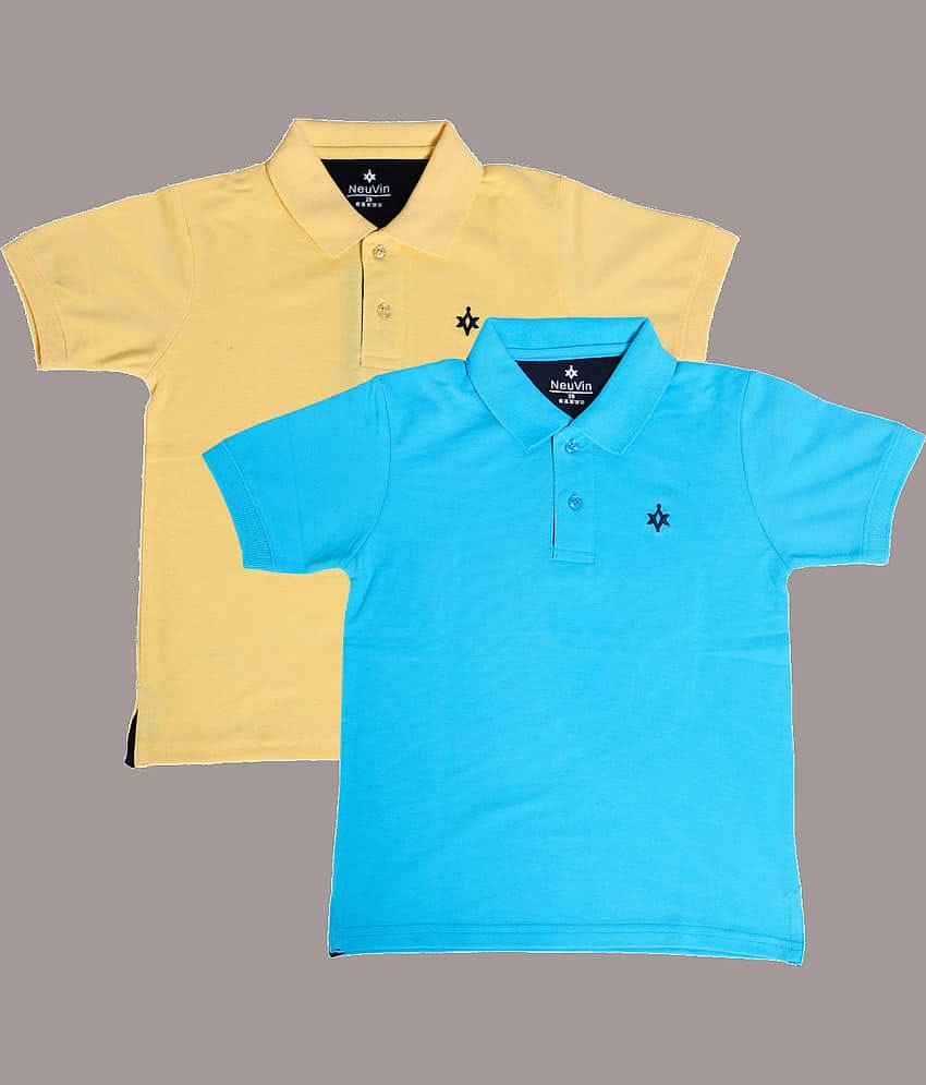 NEUVIN Pack of 8 Boys Cotton Blend T-Shirt ( Multi Color )