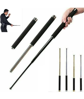 Self Defense Security Baton Telescopic Folding Metal Stick Rod Cushion Grip