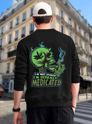 SCOTT FINCHER Men's I'm Not Stoned I'm Herbally Medicated T-Shirt : AA(RSSWT)BLACK_144