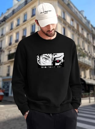 SCOTT FINCHER Men's Graphic Anime Printed Sweatshirt : AA(RSSWT)BLACK_212
