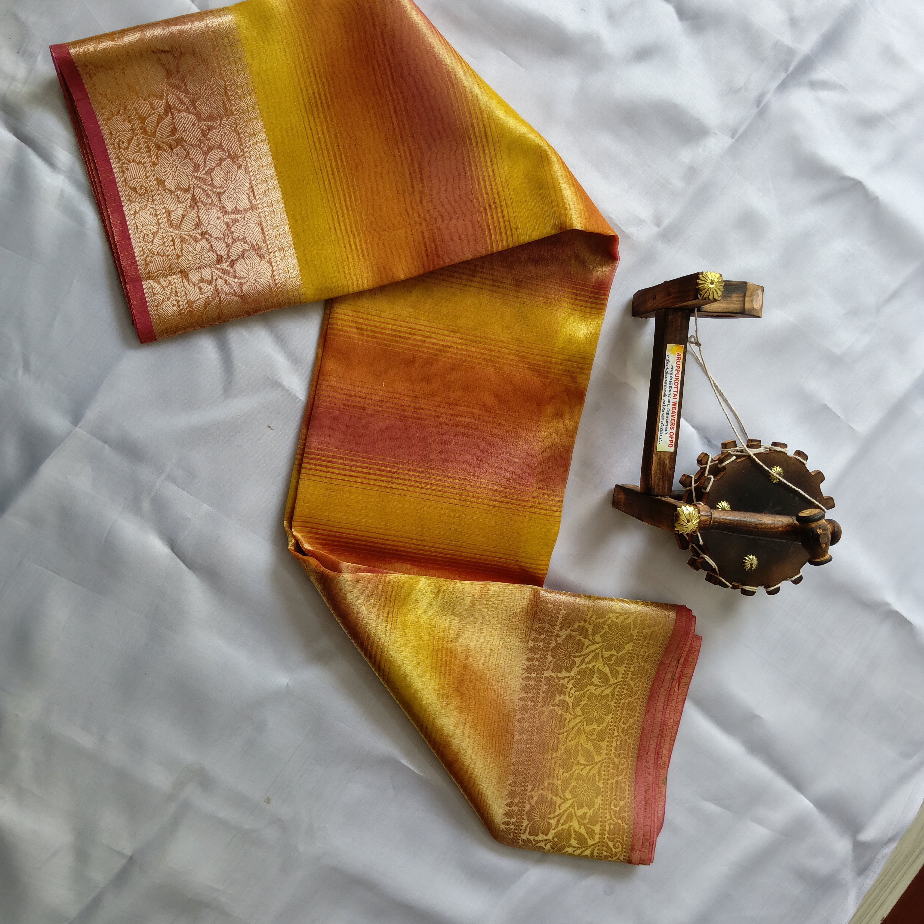 Tissue Silk Cotton Saree with Blouse