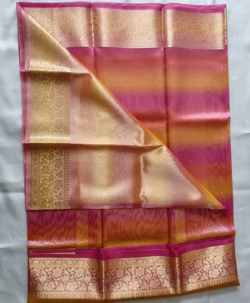 Tissue Silk Cotton Saree with Blouse