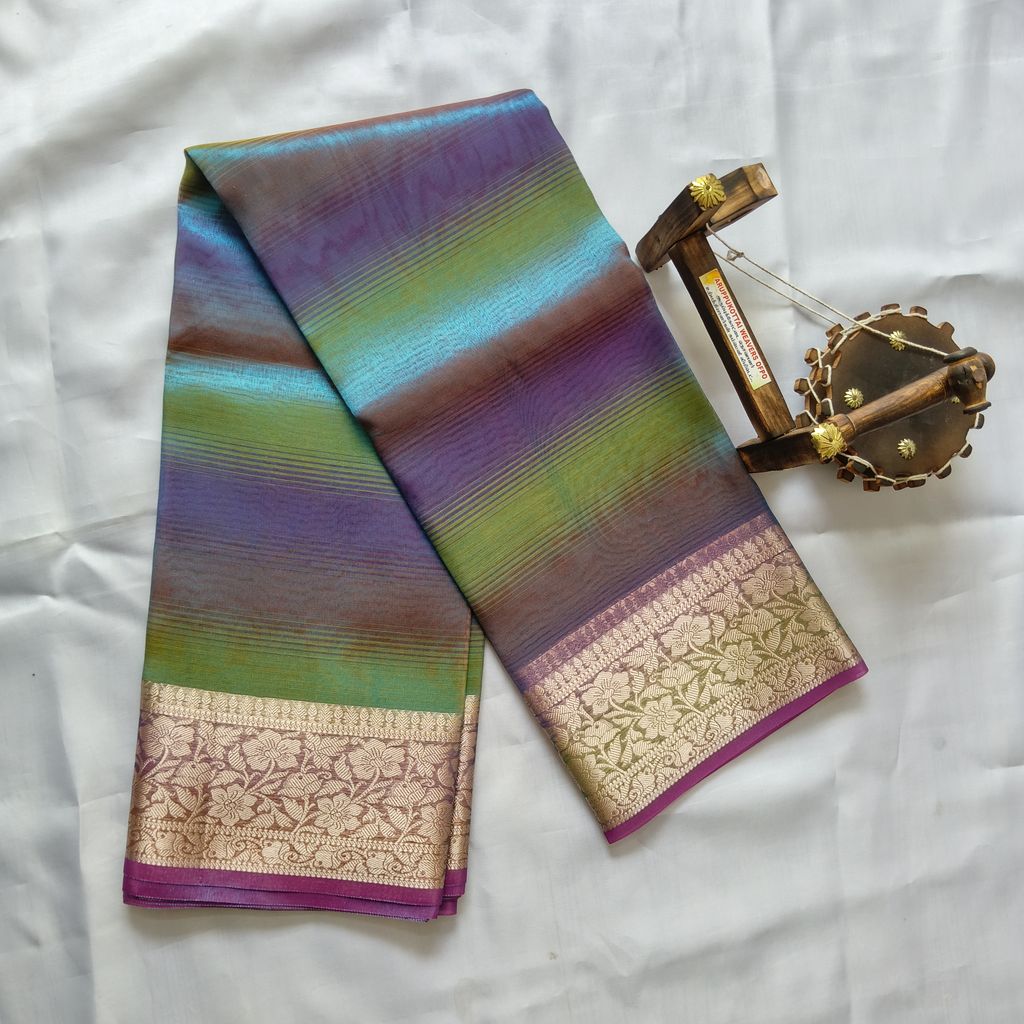 Tissue Silk Cotton Saree with Blouse