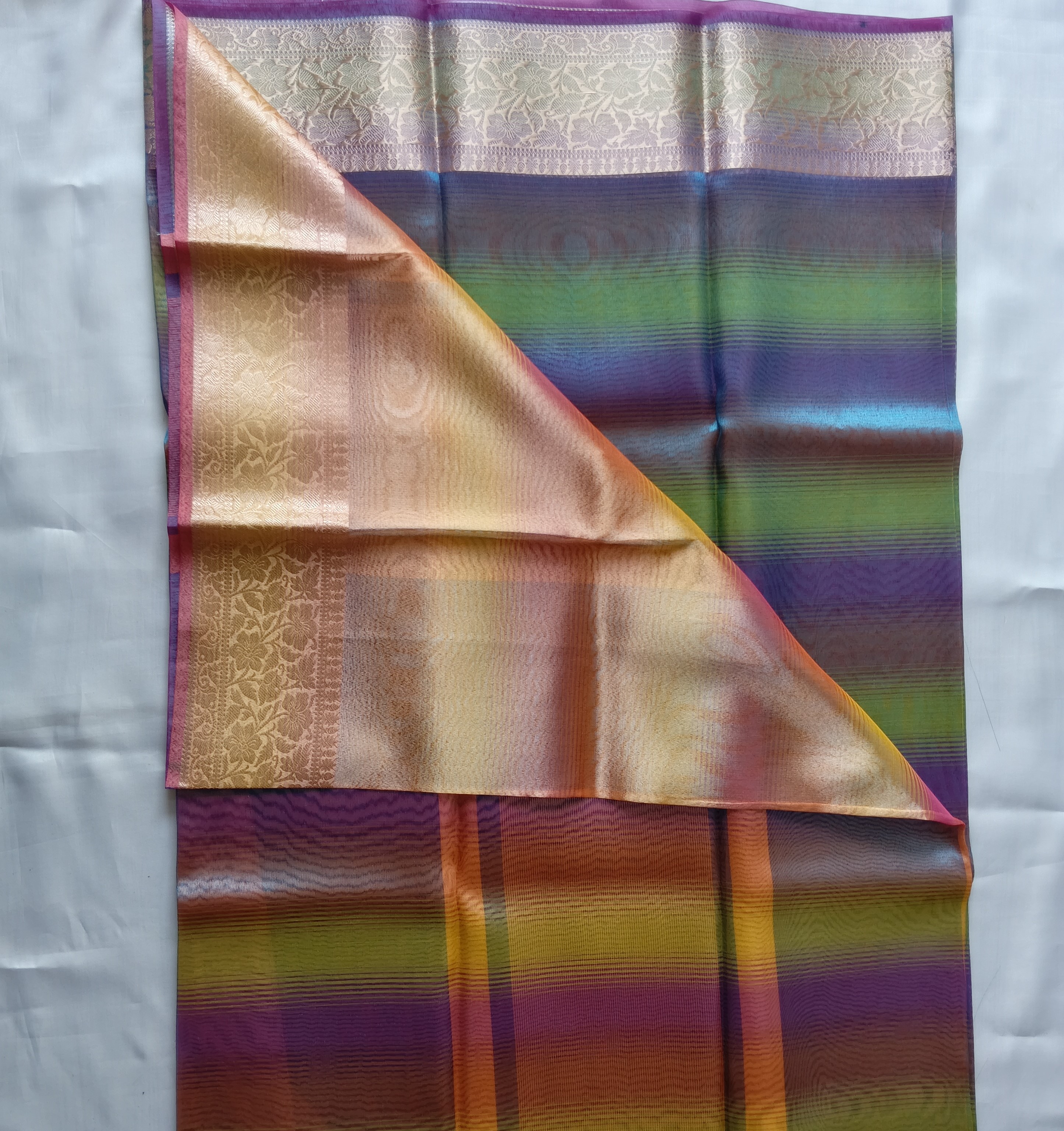 Tissue Silk Cotton Saree with Blouse