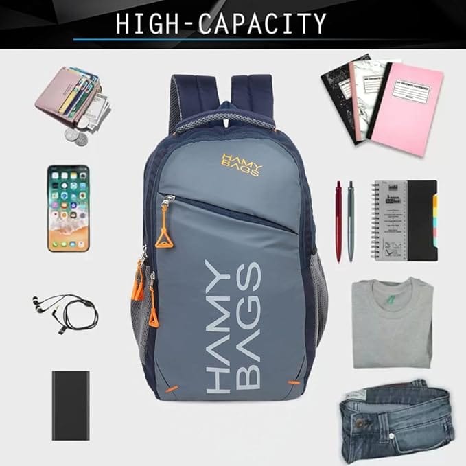 KAISHWA HAMY BAGS SERIES Polyester 35 Ltrs Blue Casual Backpack for Men and Women (H122-Blue