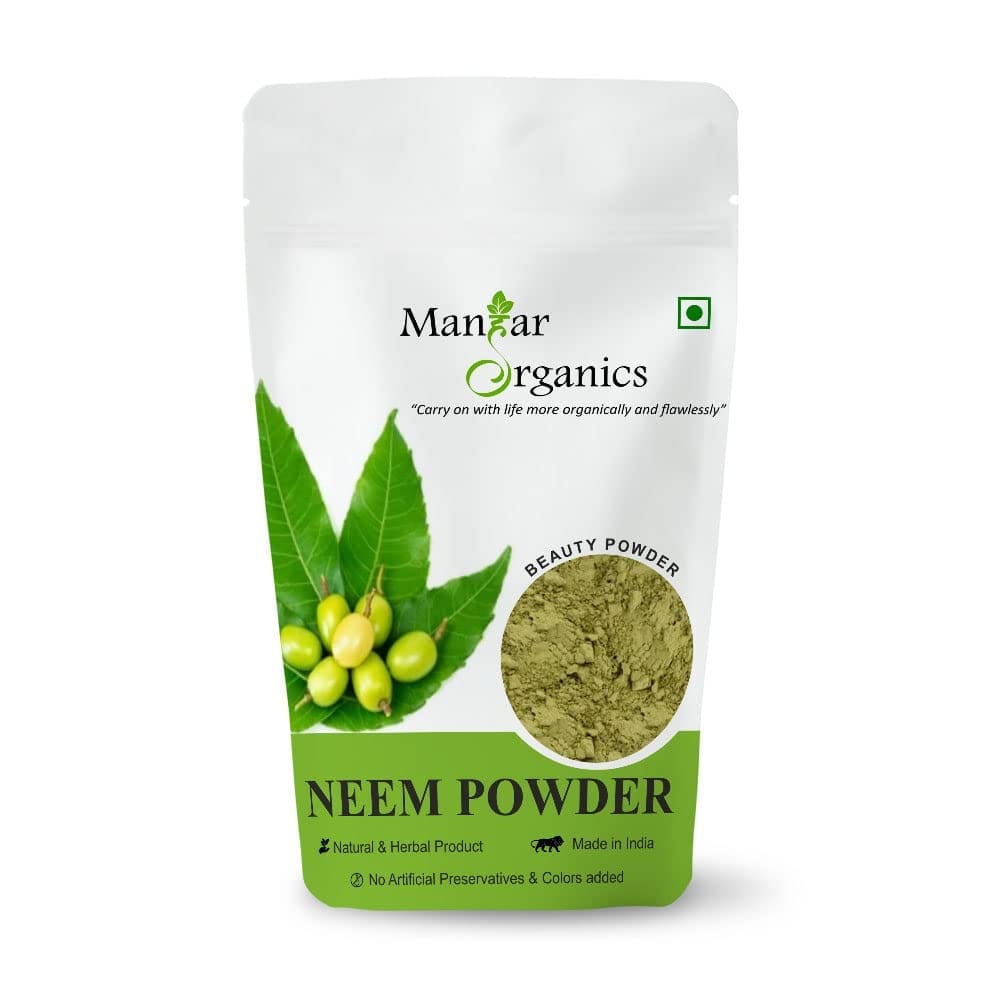 ManHar Organics Neem Powder 100gm | Pure & Natural | Herbal Skin & Hair Care Remedy | Fights Acne, Dandruff & Scalp Issues | No Additives