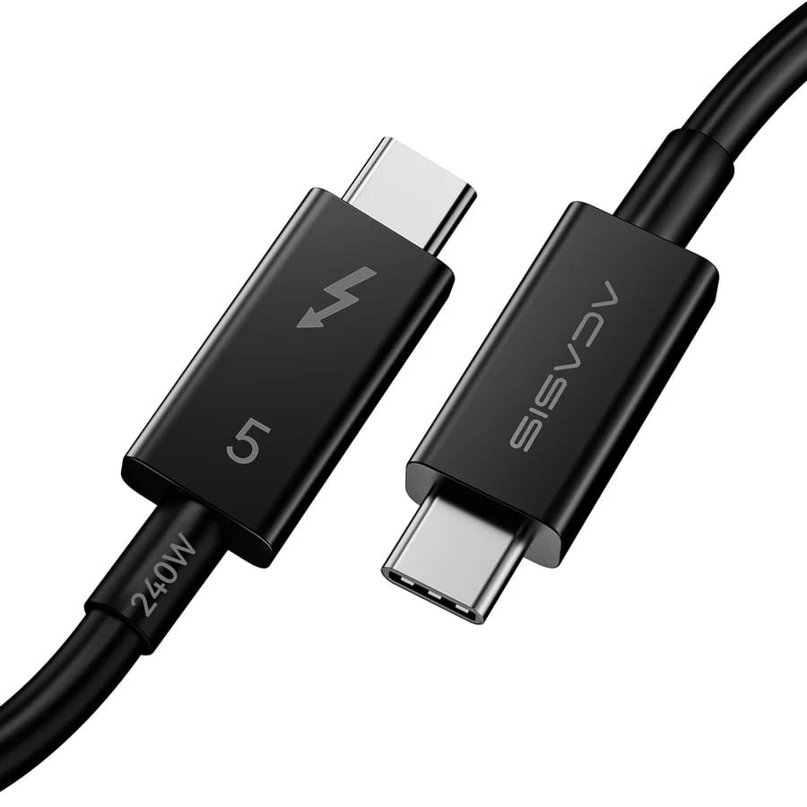 ACASIS [Intel Certified] 80Gbps Thunderbolt 5 Cable with 120Gbps Bandwidth Boost 3* 8K displays & 240W Charging Compatible with Thunderbolt 5/4/3/USB4.0