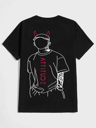 SCOTT FINCHER Men's Attitude Graphic T-Shirt : AA(HSR)BLACK_55