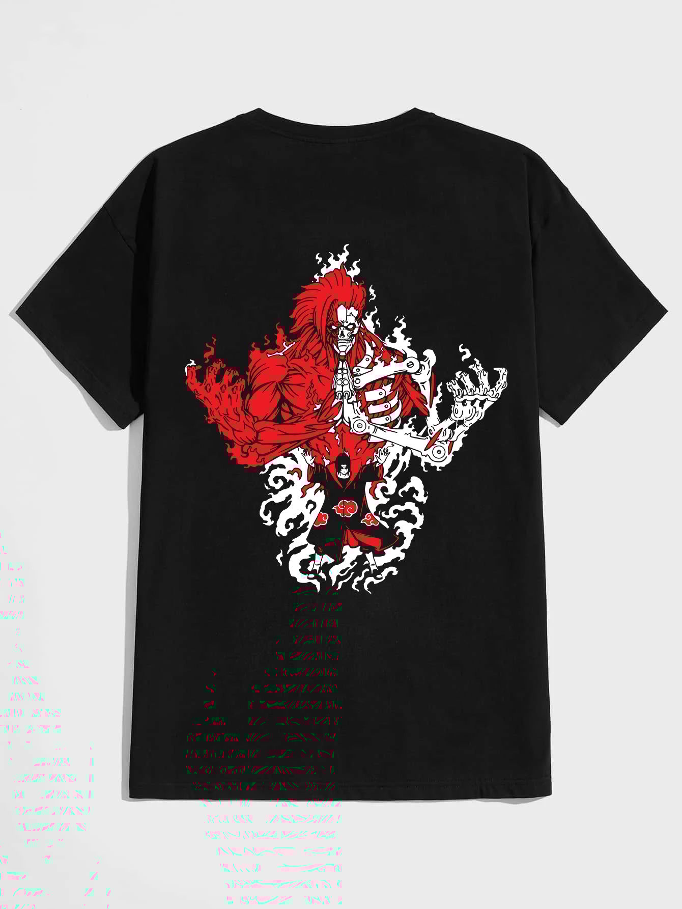 SCOTT FINCHER Men's Naruto Shippuden Uchiha Itachi Mangekyo Sharingan Graphic Printed T-Shirt : AA(HSR)BLACK_122