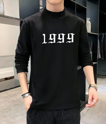 SCOTT FINCHER Men's Casual Long Sleeve Turtleneck Shirt* Gothic Style 1999 Printed T-shirt* Black Streetwear Hip Hop Turtleneck Top* Winter Warm Pullover T-shirt for Men : AA(FNT)BLACK_160