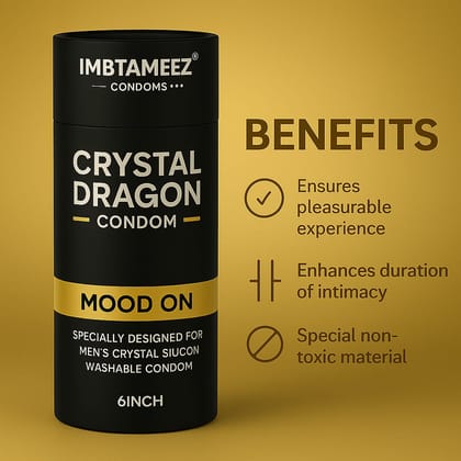 Imbtameez Crystal Dragon Silicone Condom – 6 Inch | Mood On Edition