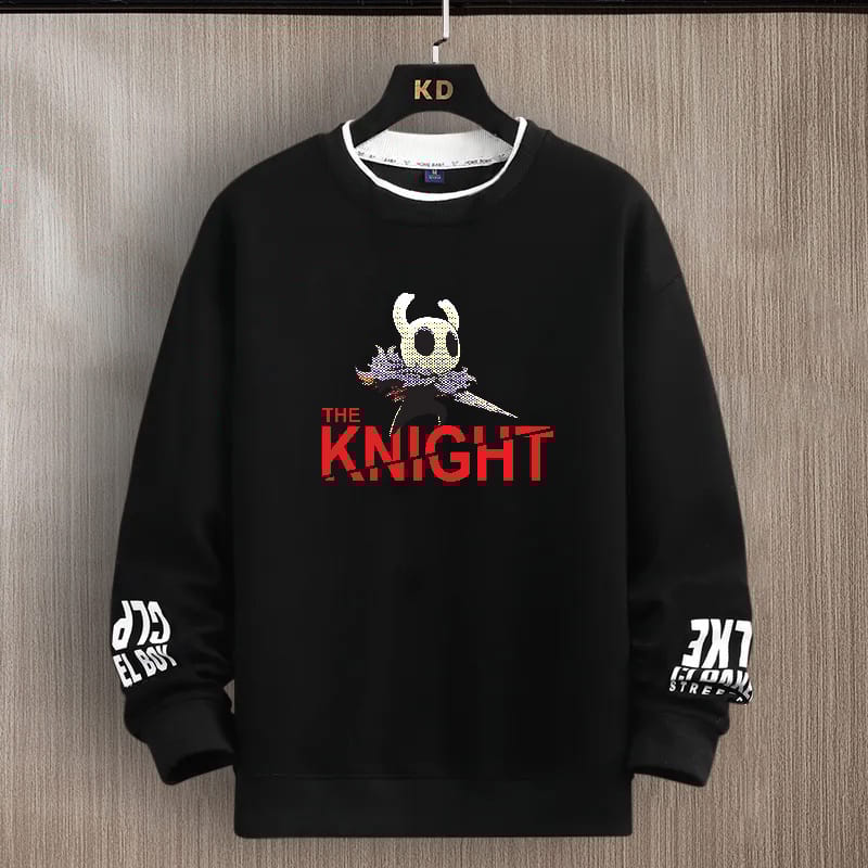 SCOTT FINCHER Men's Black Tipped Neck Full sleeve Graphic Printed T-shirt : AA(SSBTIP)BLACK_182