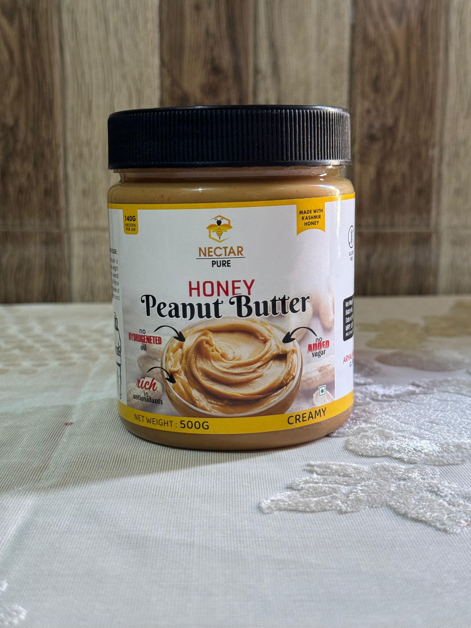 Honey Peanut Butter - 500g (100% Organic)