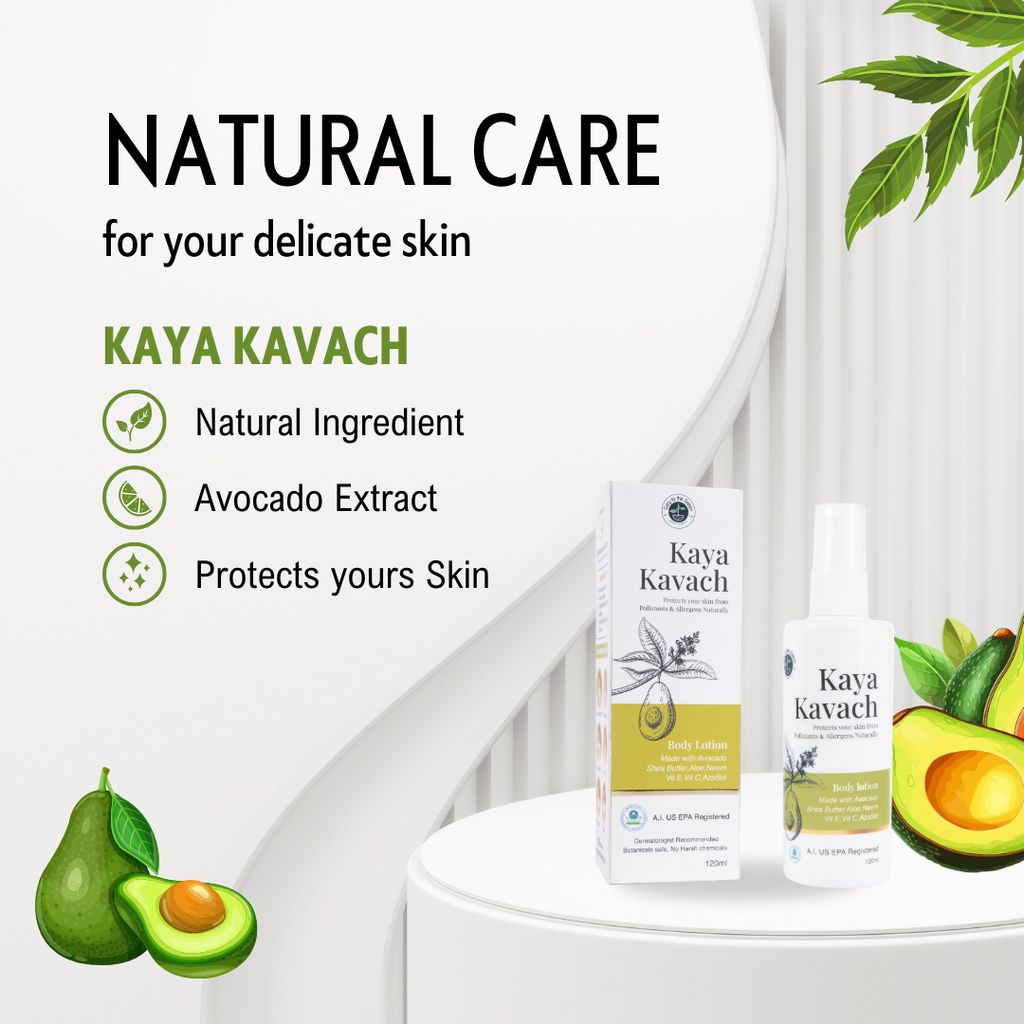 Best Beauty Kaya Kavach Natural Body Lotion, Dust Mite Protection, With Avocado, Shea Butter and