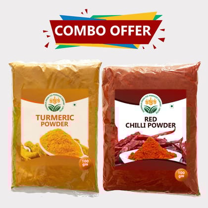Combo pack of Turmeric and Red Chilli Powder