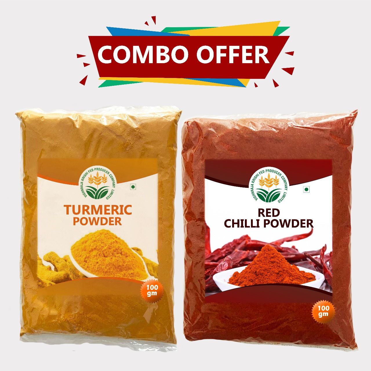 Combo pack of Turmeric and Red Chilli Powder