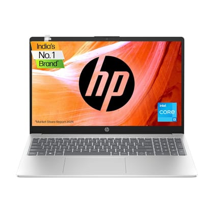 HP Laptop 15, Intel® Core™ i3-1315U, 8GB DDR4 Ram,512GB SSD,Intel UHD Graphics, Windows 11 + MS Office'2021, Dual Speakers,15.6-inch(39.6 cm),FHD, Matt Silver,1.59 kg,15-fd0129TU