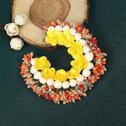 Multicolor Floral Gajra Hair Bun-TR0422LP1P160GY