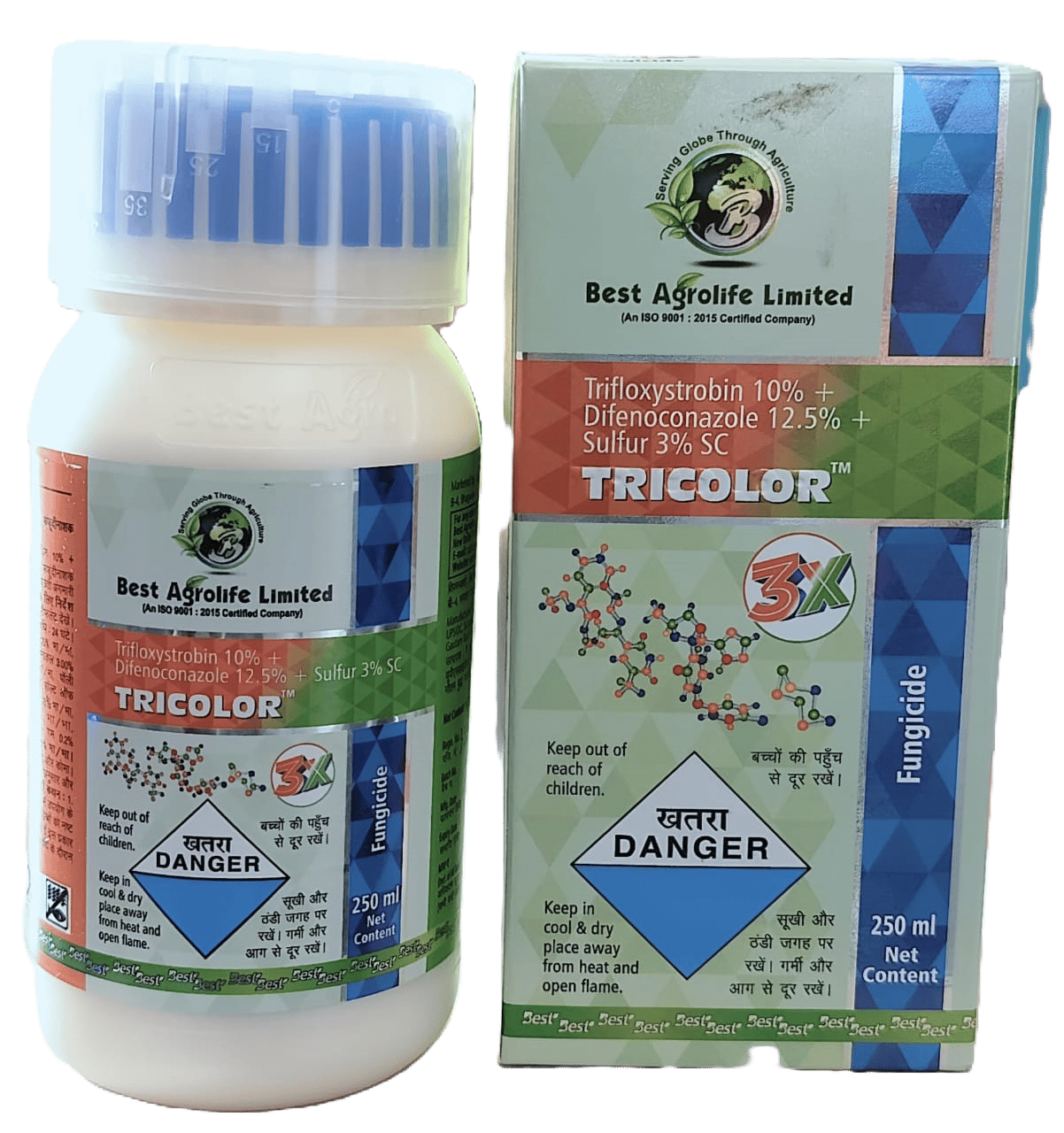 TRICOLOR  (Trifloxystrobin 10% + Difenoconazole 12.5% + Sulphur 3% SC)