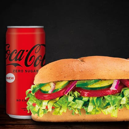 Veggie Delite Sandwich (15cm) + Coke(Save 31%) Veggie Delite Sandwich (15cm) + Coke(Save 31%)