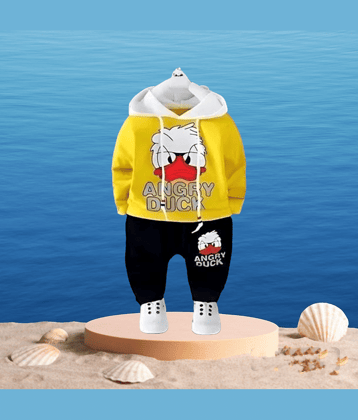 ODIMENT Pack of 1 Boys Cotton Shirt & Pants Set ( Light Blue )