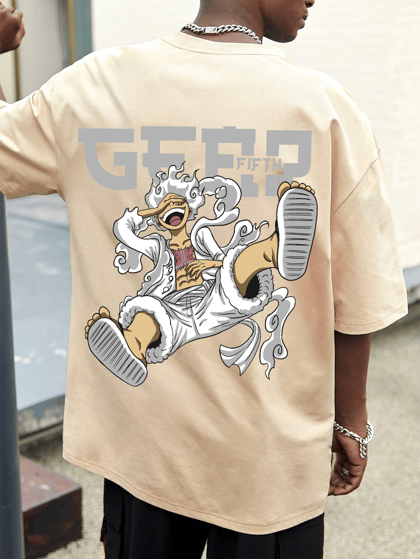 SCOTT FINCHER One Piece Anime T-Shirt, Men's Summer Short Sleeve T-Shirt, Casual Loose Streetwear T-Shirt, Hip Hop Harajuku T-Shirt, Funny Graphic Tee : AA(ARN)CREAM_133