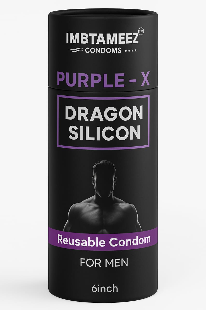  Dragon Silicone Condom – 6 Inch | Purple-X 