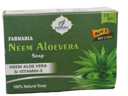 Neem and Aloe Vera Soap - 100% Natural with Vitamin E (Buy 2 Get 1 Free)**