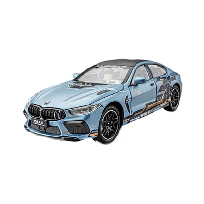 KTRS ENTERPRISE 1:24 bxed M8 sports Alloy Metal Pull Back Die-cast Car Model Pull Back car Super Openable Doors Sound and Light Doors  Light Music Boys Toys for Kids