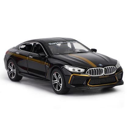 KTRS ENTERPRISE 1:24 bxed M8 sports Alloy Metal Pull Back Die-cast Car Model Pull Back car Super Openable Doors Sound and Light Doors  Light Music Boys Toys for Kids