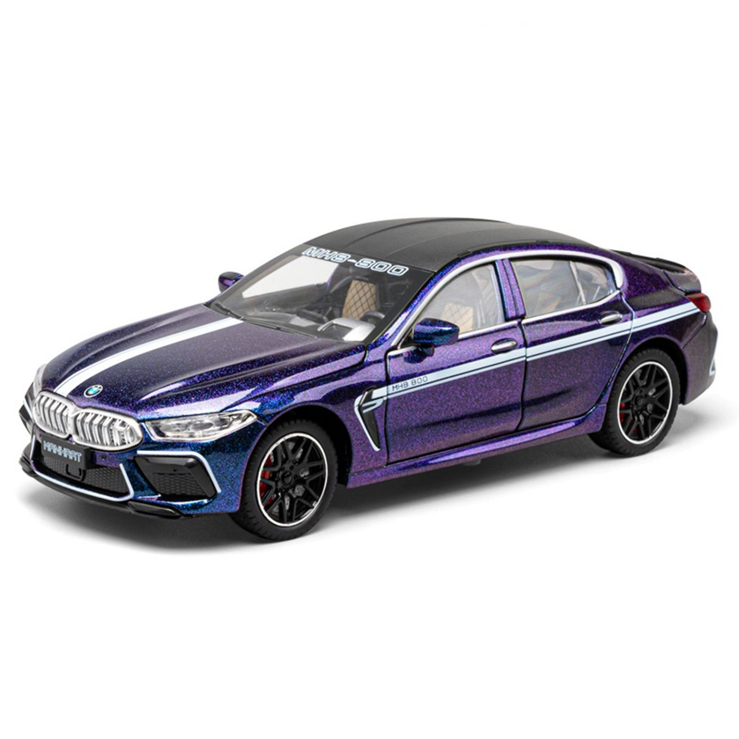 KTRS ENTERPRISE 1:24 bxed M8 sports Alloy Metal Pull Back Die-cast Car Model Pull Back car Super Openable Doors Sound and Light Doors Light Music Boys Toys for Kids