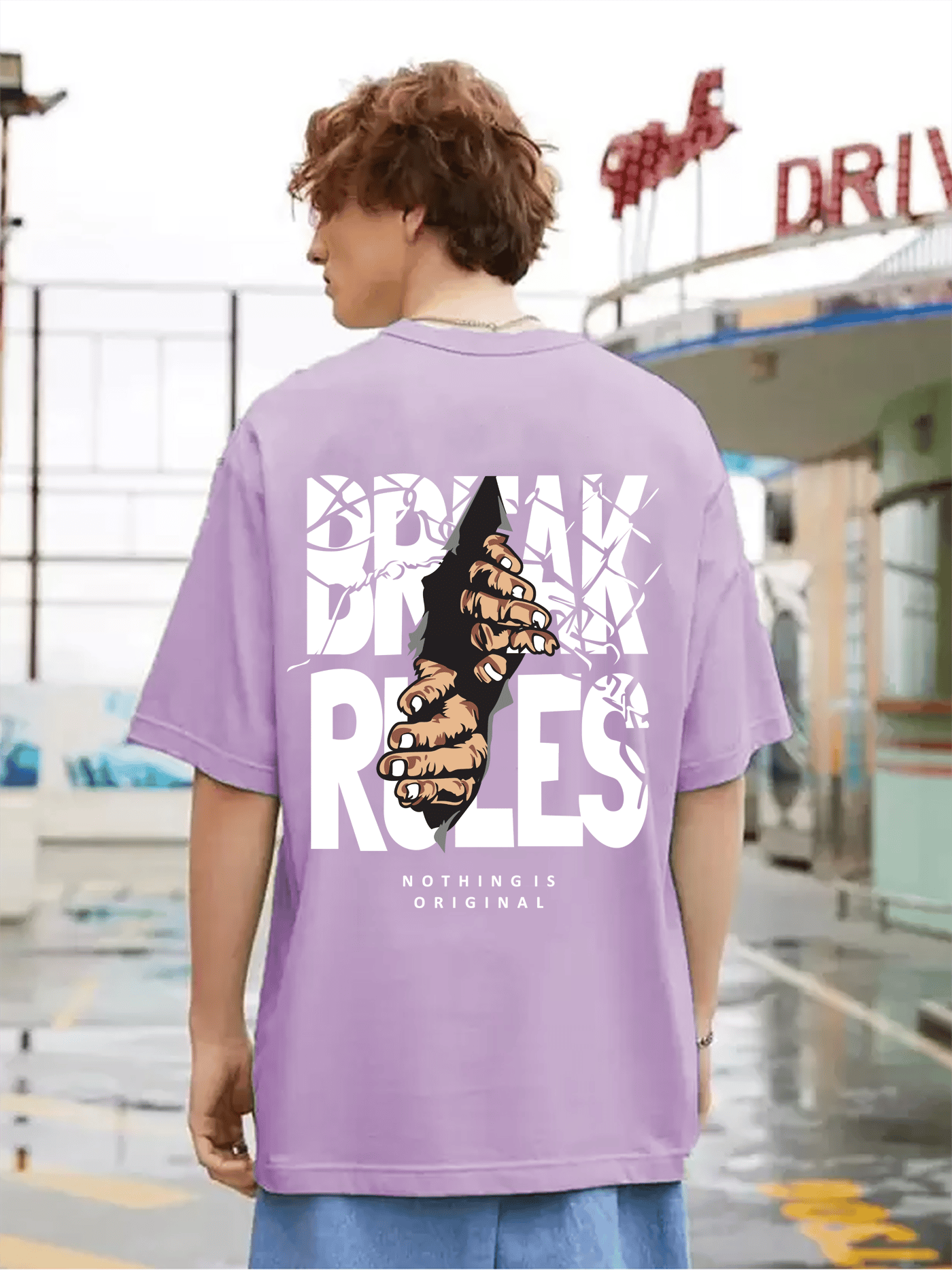 SCOTT FINCHER Men's Summer Casual Short Sleeve T-Shirt Crew Neck Graphic Tees Tops : AA(ARN)LAVANDER_158
