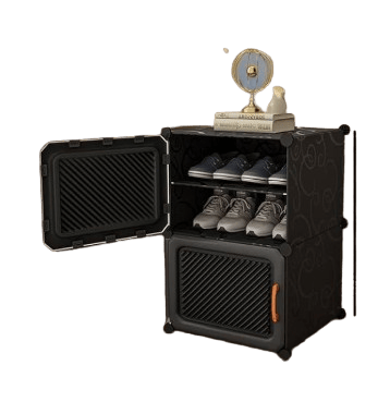 Shoe Rack | Plastic Shoe Rack with Door & Cover | Rack for Home & Entryway | Shoe Organizer (White)