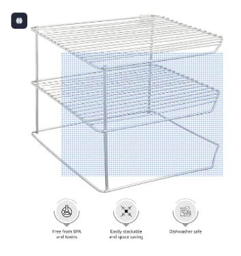 Three-Tier Corner Floor Mount Storage Rack, Stainless Steel, (25 Cm X 25 Cm X 19 Cm, Corner Shelf)