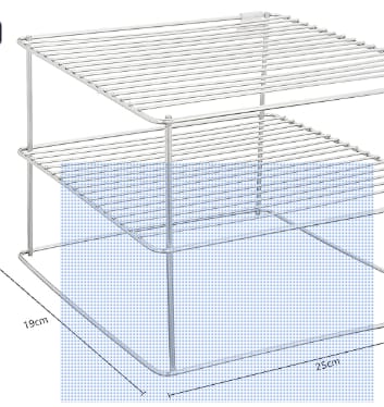 Three-Tier Corner Floor Mount Storage Rack, Stainless Steel, (25 Cm X 25 Cm X 19 Cm, Corner Shelf)