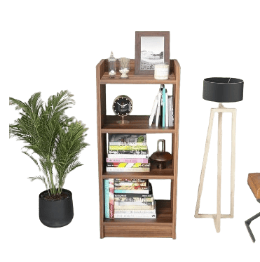 3 Layer Engineered Wood Multipurpose Rack, Open Bookshelf, Storage Organizer Stand BS-1(90x33x24cm) Brown Brand: homeeasy