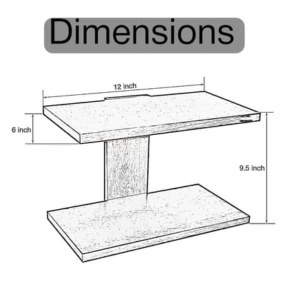 Store Engineered Wood Wall Shelf,Glossy Finish,Set of 1,Brown